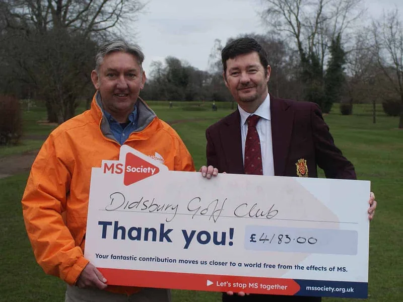 Didsbury Captain Presents Charity Cheque